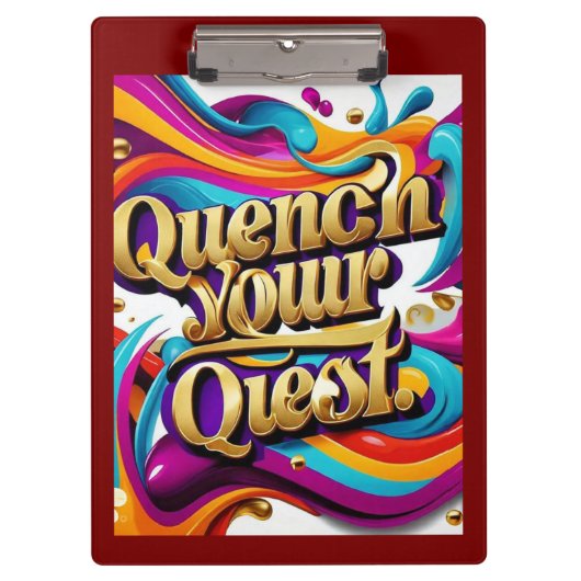 "Schüren Sie Ihr Ziel" Klemmbrett (Vorderseite)