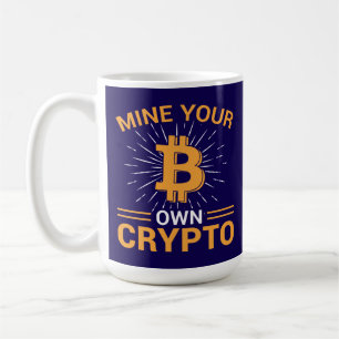 Schürfe Deine eigene Krypto Bitcoin-Mining, BTC Kaffeetasse