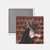 Schurke Cartoonfigur Magnet (Vorderseite/Rückseite)