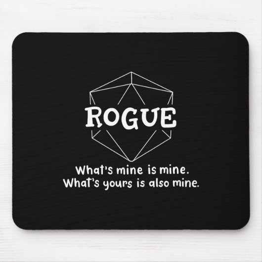 Schurke Lustiger Charakter Witz Rollenspiele Rpg G Mousepad (Vorne)