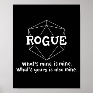 Schurke Lustiger Charakter Witz Rollenspiele Rpg G Poster