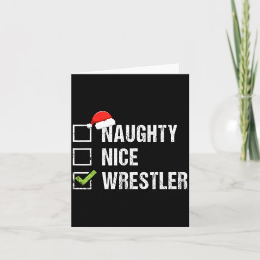 Schurke Netter Wrestler-Shirt Wrestling-Santa-Weih Karte (Vorderseite)