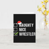 Schurke Netter Wrestler-Shirt Wrestling-Santa-Weih Karte (Gelbe Blume)