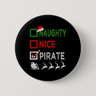 Schurke Schöne Piraten-Weihnachts-Pyjamas Lustiger Button