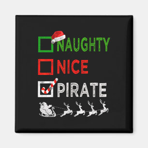 Schurke Schöne Piraten-Weihnachts-Pyjamas Lustiger Magnet