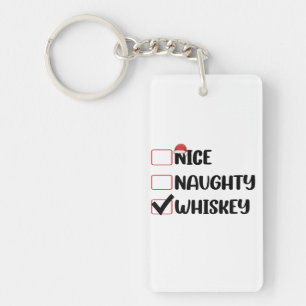 Schurken Guter Whisky Weihnachtsmann Weihnachtslis Schlüsselanhänger