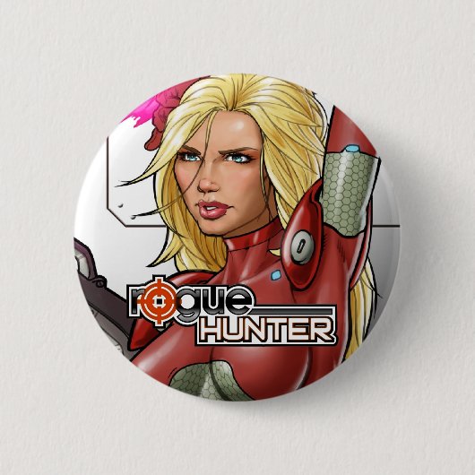 Schurken- Jäger-Knopf Button (Vorderseite)