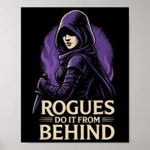 Schurken machen es von hinten Lustiges Rpg Brettsp Poster
