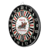 Schurken- oder Schicki-Dart-Brett-Santa Dartscheibe (Vorderseite rechts)