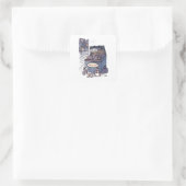Schurken quadratischer aufkleber (Tasche)