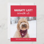 Schurkenliste lustig süß rot Weihnachten (Vorderseite)