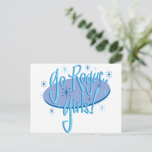 Schurkenmädchen Postkarte (Stehend Vorderseite)