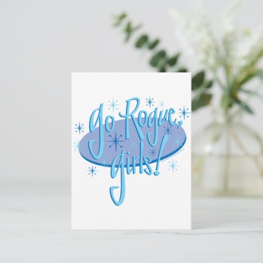 Schurkenmädchen Postkarte (Stehend Vorderseite)