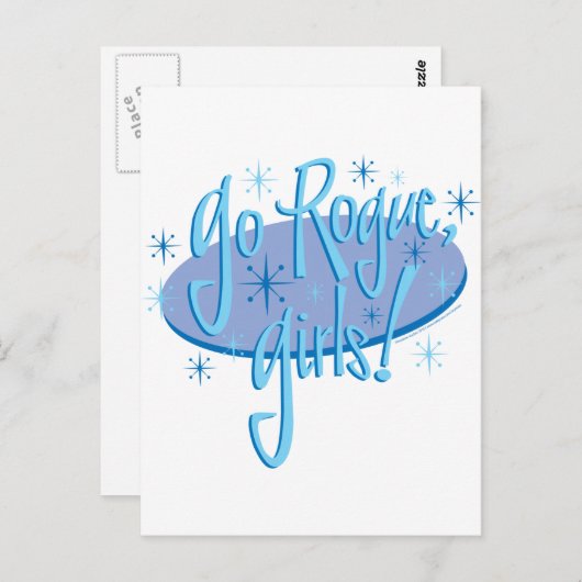 Schurkenmädchen Postkarte (Vorne/Hinten)