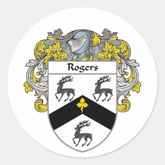 Schurrer-Wappen (mantled) Runder Aufkleber (Vorderseite)