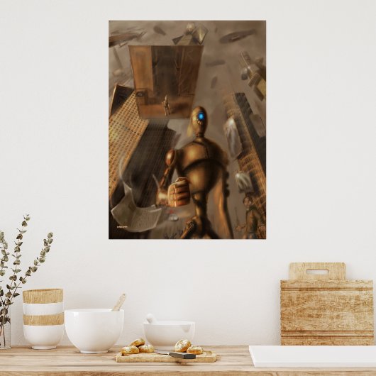 Schurroboter Poster (Küche)