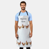 Schürze - 3 Hühner Französische Küche (Getragen)