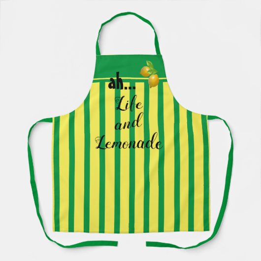 Schürze Ah, Leben und Limonade (Vorderseite)