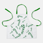Schürze (ao) - Grüne Zuckerstangen (Vorderseite)