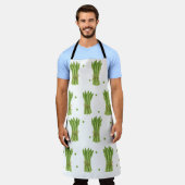 Schürze Aquarellfarben Spargel Frische Farbe K (Getragen)