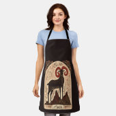 Schürze Aries Celestial Zodiac Art (Getragen)