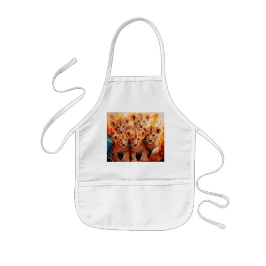 Schürze - Artwork der fünf Löwen (Vorne)