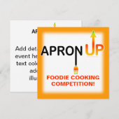 SCHÜRZE AUF! PARTY- oder EREIGNISUNTERSUCHUNGEN Einladung (Vorne/Hinten)