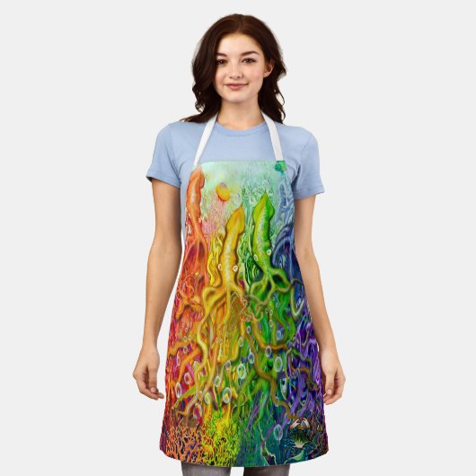 Schürze aus Rainbow-Tintenfisch (Getragen)