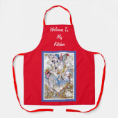 SCHÜRZE AUS ROTES, WEISS UND BLAUENSTAINIERTES GLA (Vorderseite)