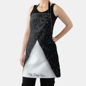 Schürze aus schwarzem und weißem Glamour (InSitu)