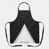 Schürze aus schwarzem und weißem Glamour (Vorderseite)