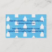 Schürze Backofen Mitt Geschirr... Visitenkarte (Rückseite)