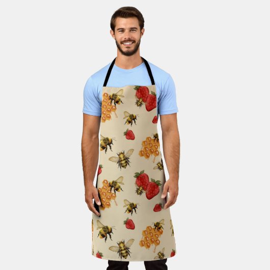 Schürze Bienen und Beeren (g) (Getragen)