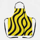 Schürze Black & Yellow Wave Art (Vorderseite)