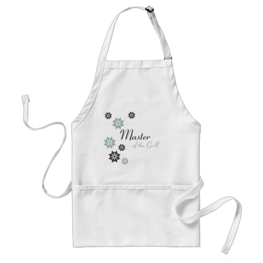 Schürze Blaues Blume Muster (Vorne)