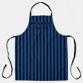 Schürze "Blue Black Stripe Halloween Colors" (Vorderseite)