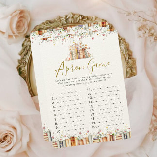 Schürze Brautparty Game | Neues Kapitel Storybook