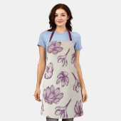 Schürze - Burgund Floral (Getragen)