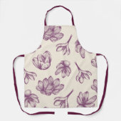 Schürze - Burgund Floral (Vorderseite)