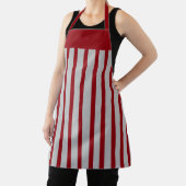 Schürze Cafe Crimson und Gray Stripe (InSitu)