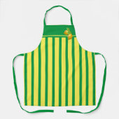 Schürze Café Green und Lemon Stripe mit Zitronen (Vorderseite)