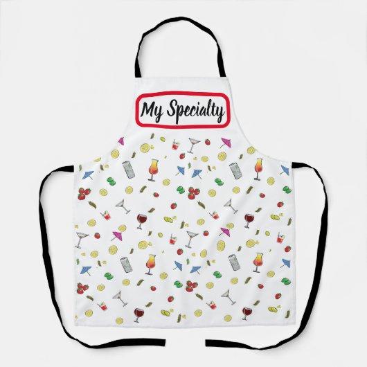 Schürze Cocktaildesign (Vorderseite)