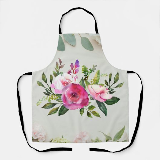 Schürze der Aquarell-Blume (Vorderseite)