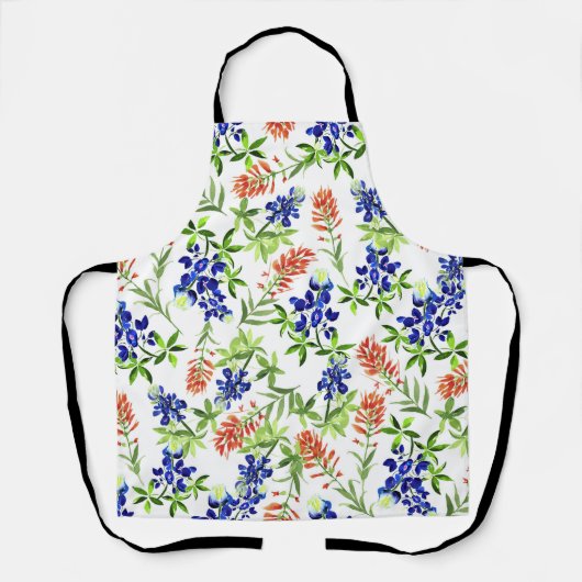 Schürze der Bluebonnet-Wildblume und der indischen (Vorderseite)