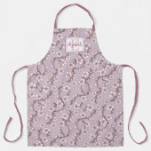 Schürze der Floral Monogramm - Personalisiert (Vorderseite)