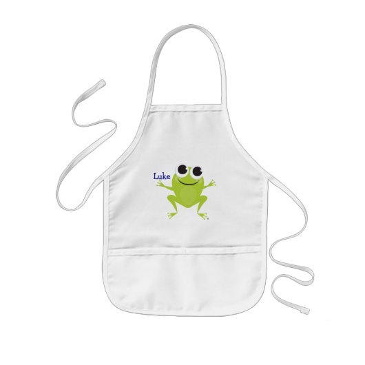 Schürze der lächelnden Frosch-die personalisierte (Vorne)