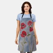 Schürze der Wilden Roten Poppies (Getragen)