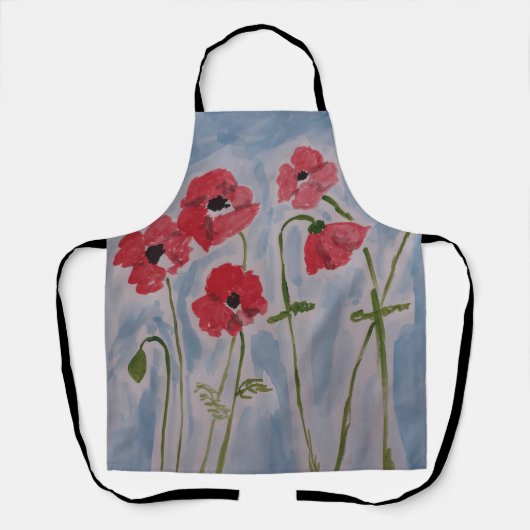 Schürze der Wilden Roten Poppies (Vorderseite)