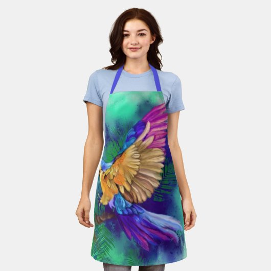 Schürze des farbenfrohen Papagei (Getragen)