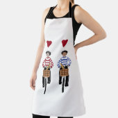 Schürze des französischen Paares mit Fahrrädern (InSitu)